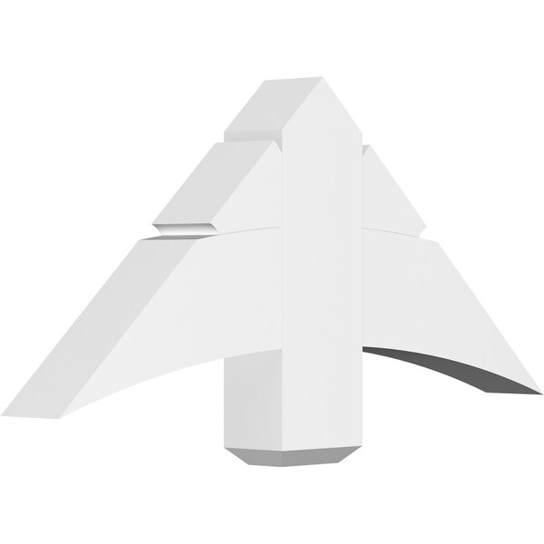 Ekena Millwork Davenport Architectural Grade PVC Gable Bracket, 36"W x 16 1/2"H x 4"D x 6"F, 11/12 Pitch GBP036X17X0406DAV00 - main